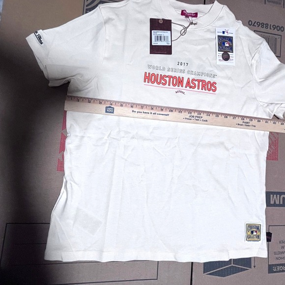 Rare Mitchell Ness Houston Astros 2017 World Series Champs T Shirt Women Sm NWT - Picture 4 of 12